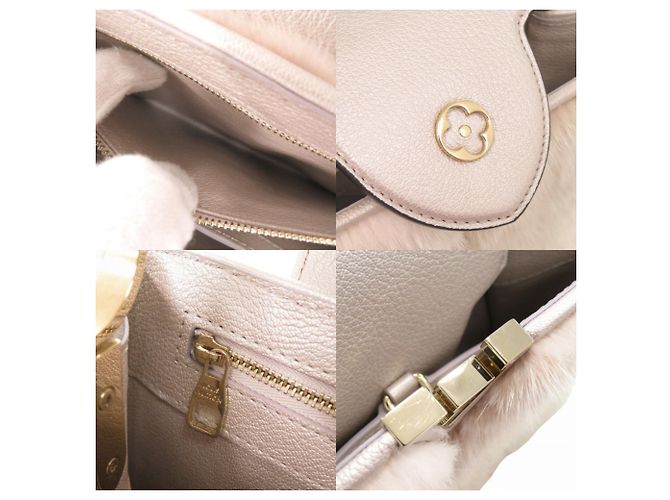 Borsa Louis Vuitton Capucines BB Mink Rosa D'oro - vista 9