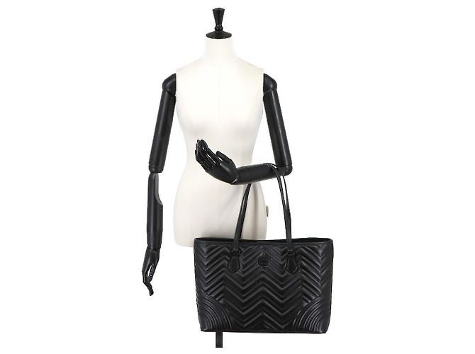 Borsa Tote Grande Trapuntata Gucci GG Marmont - vista 10