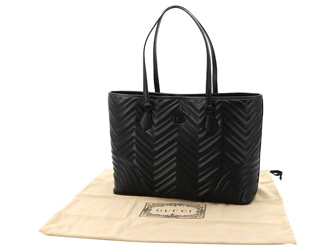 Borsa Tote Grande Trapuntata Gucci GG Marmont - vista 2