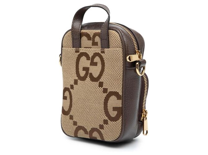 Borsa a mano e borsa a tracolla Gucci Jumbo GG Marrone - vista 2