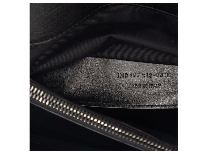 Borsa Saint Laurent YSL Logo V-Stitch Nero - vista 6