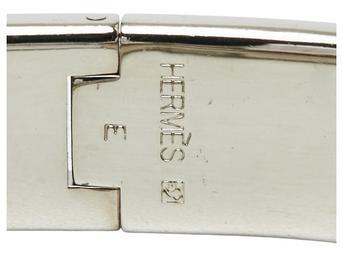 Pulseira Clic Hermès em roxo e prata - vista 5