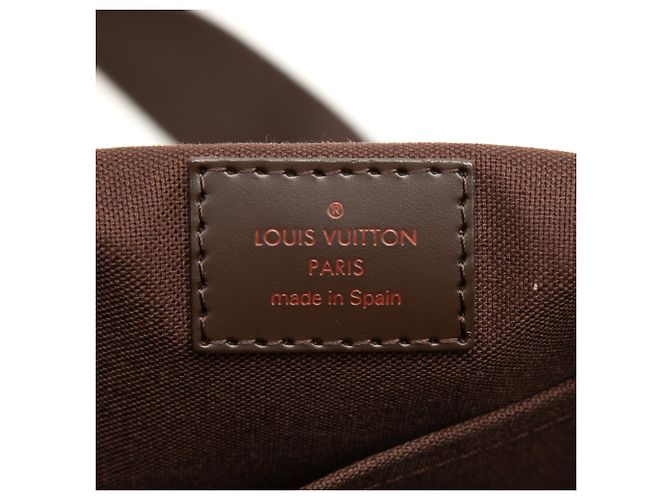 Louis Vuitton Marrone Damier Ebene Brooklyn GM - vista 5