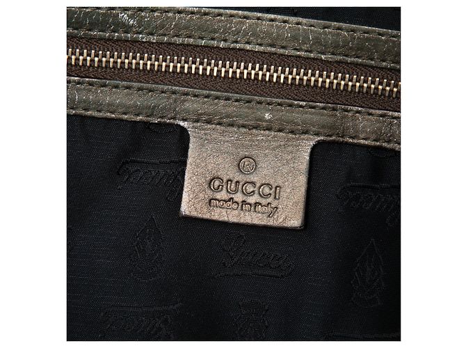 Borsa Hysteria in pelle di vitello metallizzata marrone Gucci Bronzo - vista 5