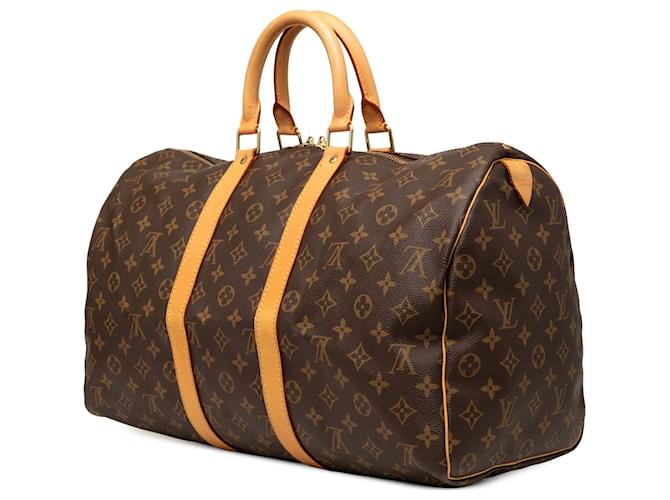 Louis Vuitton Marrone Monogram Keepall 45 - vista 2