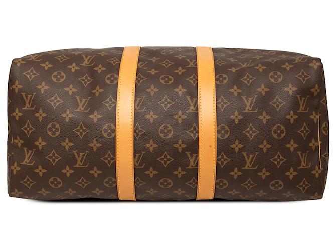 Louis Vuitton Marrone Monogram Keepall 45 - vista 3