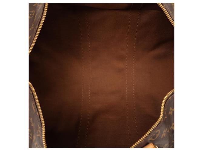 Louis Vuitton Marrone Monogram Keepall 45 - vista 4