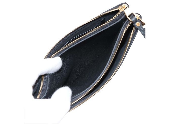Pochette Double Zip Monogram Empreinte Nero Louis Vuitton - vista 3