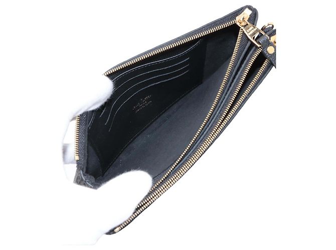 Pochette Double Zip Monogram Empreinte Nero Louis Vuitton - vista 4