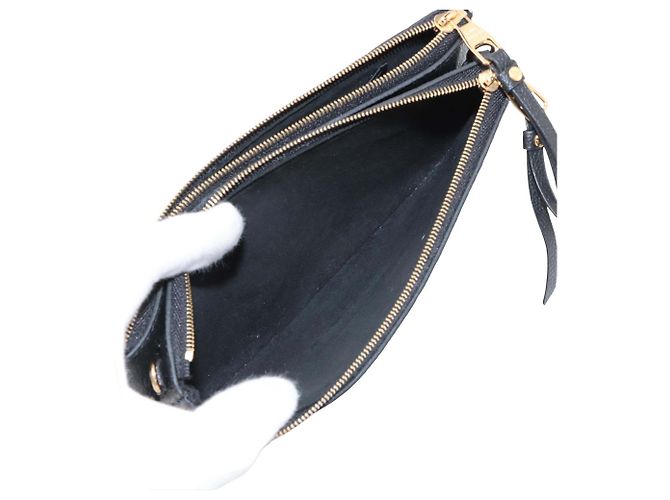 Pochette Double Zip Monogram Empreinte Nero Louis Vuitton - vista 5