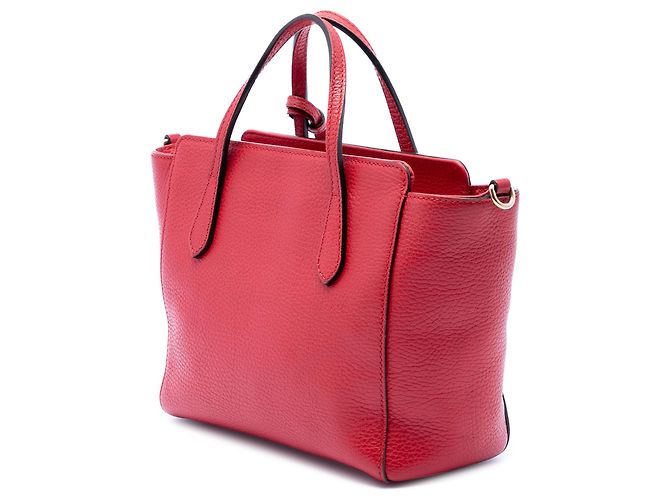 Bolsa Swing em couro de vitelo vermelho mini Gucci - vista 2