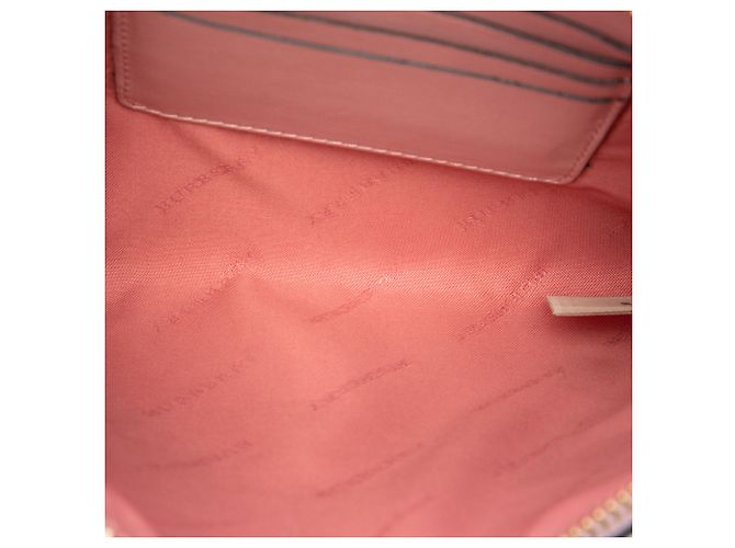 Bolsa transversal Peyton em couro e camurça rosa com acabamento recortado Burberry - vista 4