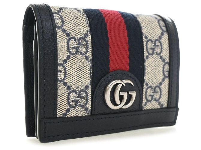 Cartera Compacta Gucci Beige GG Supreme Web Ophidia - vista 10