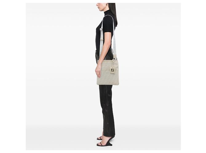 Fendi Beige Zucca Spalmati Crossbody - vista 6
