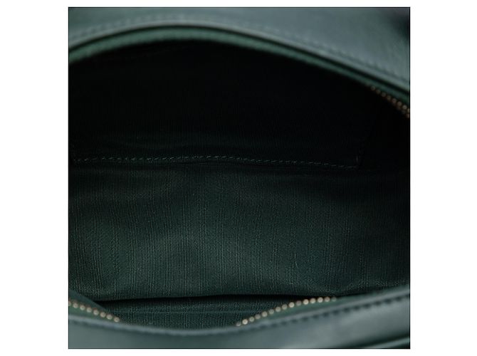 Vanity Beauty Case Chanel Green Small CC Quilted Calfskin Top Handle con Catena Verde Verde scuro - vista 4