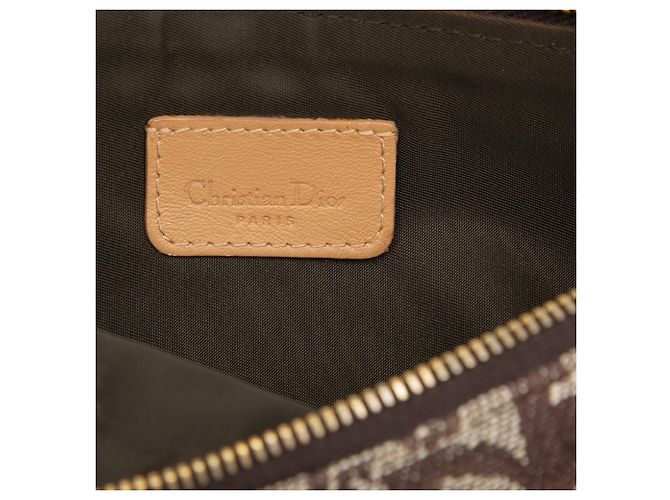 Pochette Saddle Mini Diorissimo in tela marrone Dior - vista 5