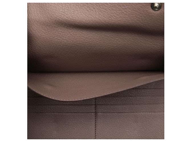 Cartera Kelly Longue Hermès en Chevre Mysore marrón Castaño Gris pardo - vista 4