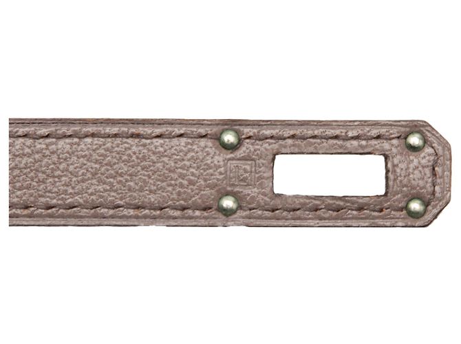 Cartera Kelly Longue Hermès en Chevre Mysore marrón Castaño Gris pardo - vista 6