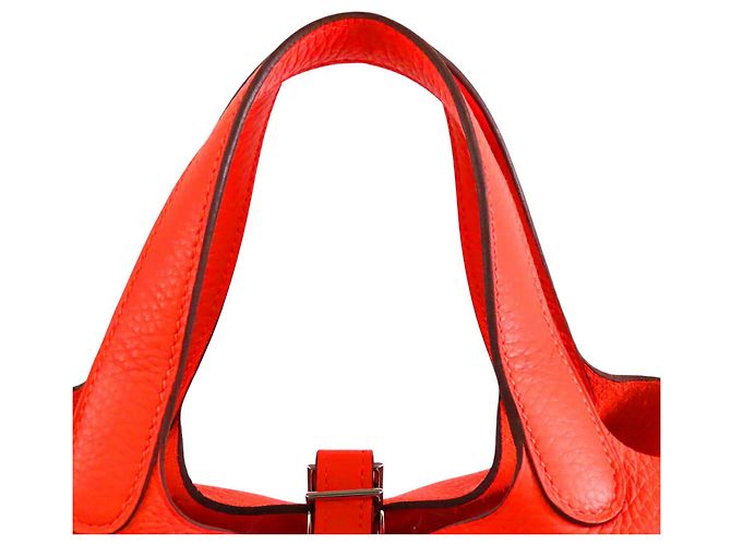 Hermès Orange Clemence Picotin Lock 18 Arancione - vista 12