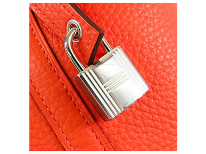 Hermès Orange Clemence Picotin Lock 18 Arancione - vista 13