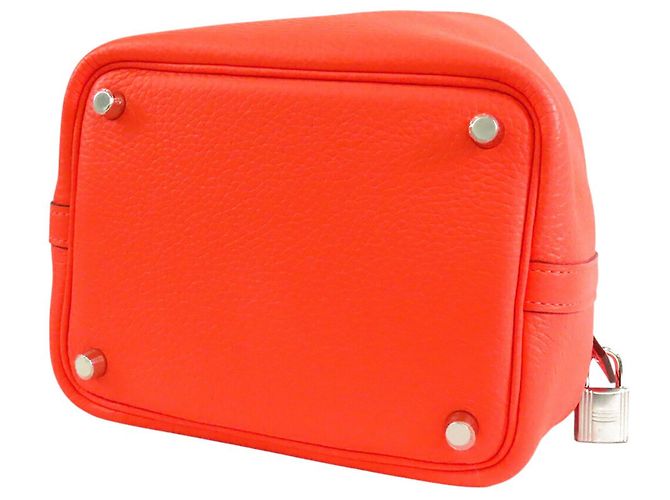 Hermès Orange Clemence Picotin Lock 18 Arancione - vista 3