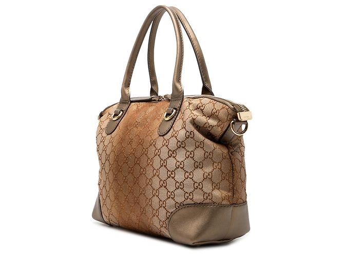Borsa Gucci Brown GG Lurex Heart Bit Marrone Bronzo - vista 2