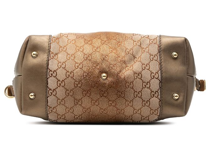 Borsa Gucci Brown GG Lurex Heart Bit Marrone Bronzo - vista 3