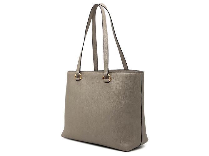 Tote Prada Marrone Vitello Daino Canapa Logo Taupe - vista 2