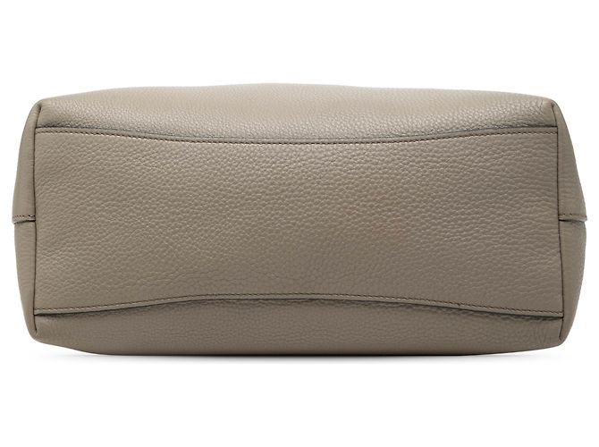 Tote Prada Marrone Vitello Daino Canapa Logo Taupe - vista 3