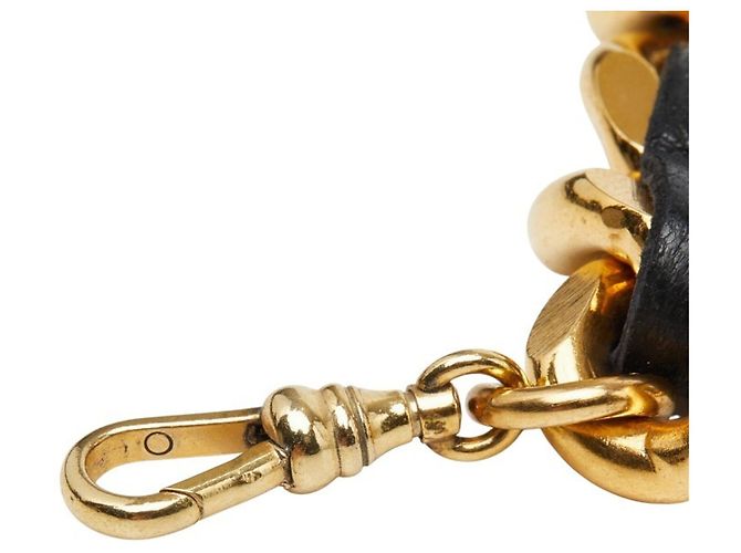Cambon Cinturón de cadena con placa de logotipo Chanel Negro Dorado - vista 4