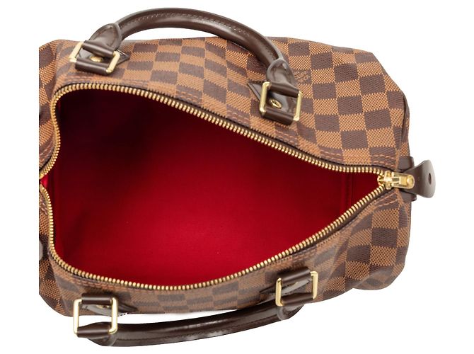 Louis Vuitton Marrone Damier Ebene Speedy 30 - vista 4