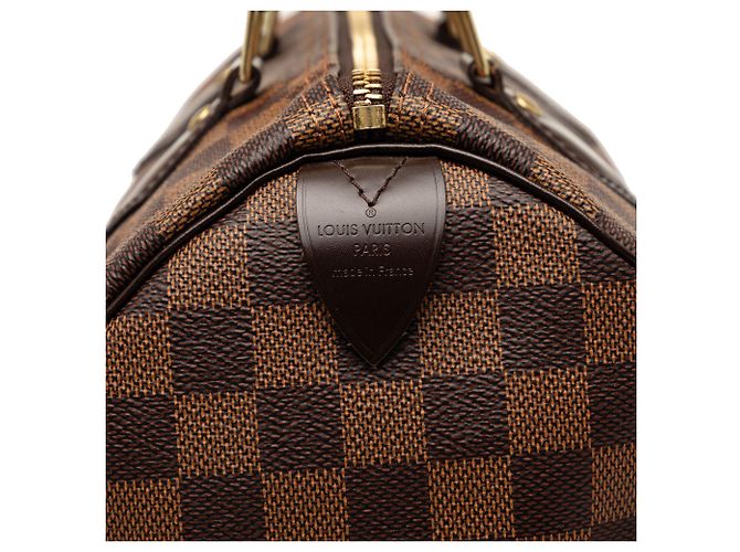 Louis Vuitton Marrone Damier Ebene Speedy 30 - vista 5
