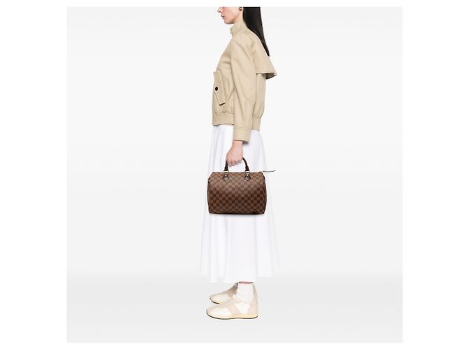 Louis Vuitton Marrone Damier Ebene Speedy 30 - vista 7