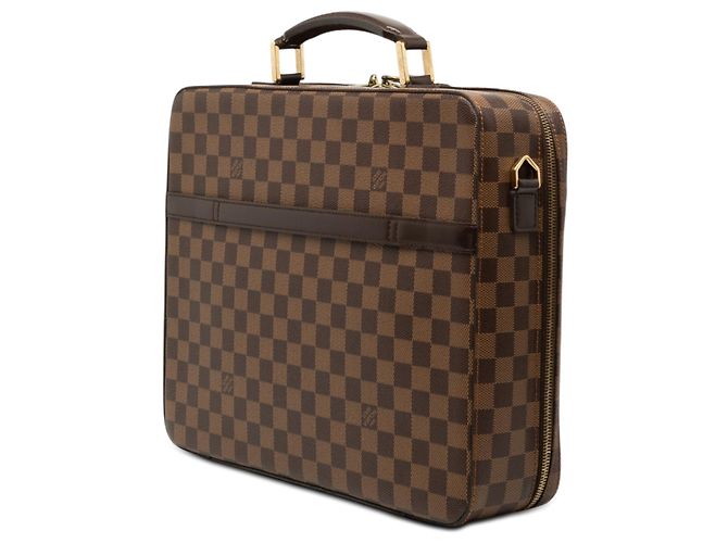 Louis Vuitton Marrone Damier Ebene Porte Ordinateur Sabana - vista 2