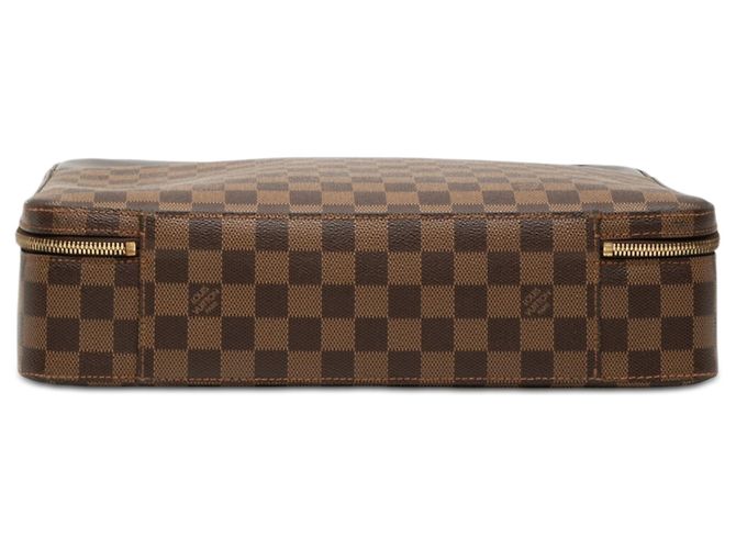Louis Vuitton Marrone Damier Ebene Porte Ordinateur Sabana - vista 3