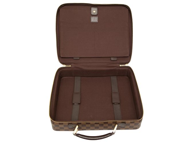 Louis Vuitton Marrone Damier Ebene Porte Ordinateur Sabana - vista 4