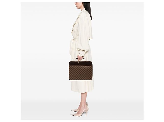 Louis Vuitton Marrone Damier Ebene Porte Ordinateur Sabana - vista 6