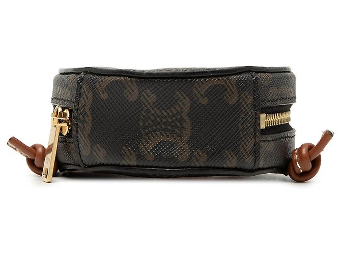 Céline Celine Brown Micro Triomphe Coated Canvas Heart Crossbody Marrone - vista 3