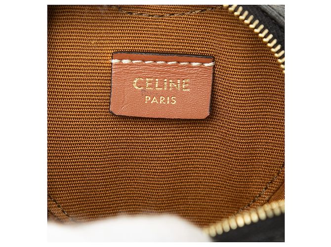 Céline Celine Brown Micro Triomphe Coated Canvas Heart Crossbody Marrone - vista 5