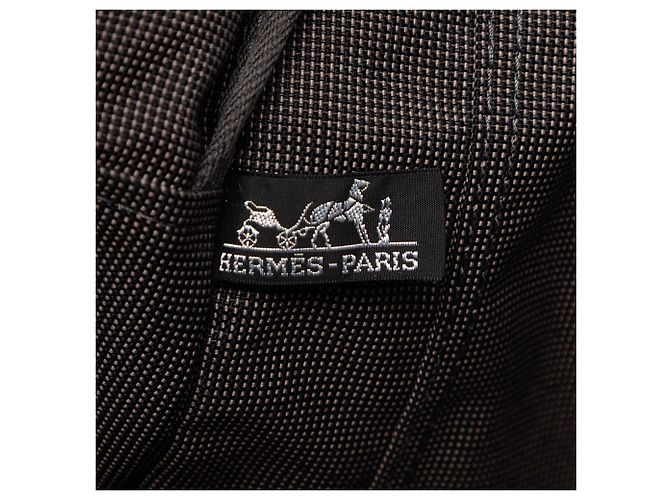 Hermès Brown Canvas Herline GM Castaño Marrón oscuro - vista 5