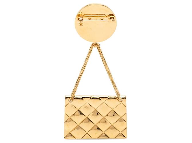 Spilla Chanel Coco Mark Matelassé D'oro - vista 2