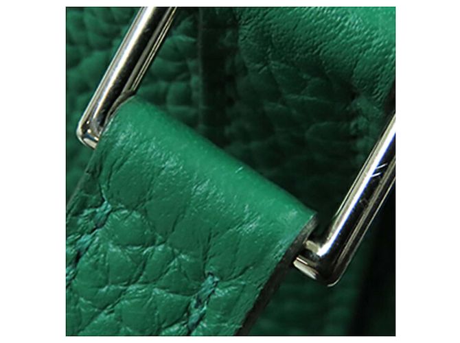 Hermès Picotin Lock 18 in pelle Clemence verde - vista 12