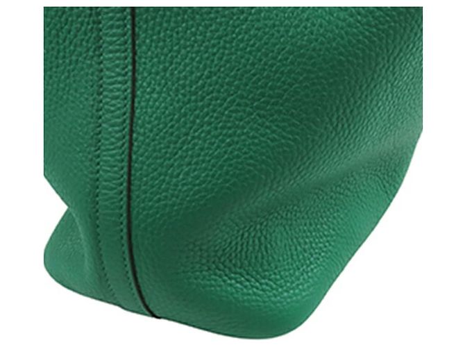 Hermès Picotin Lock 18 in pelle Clemence verde - vista 14