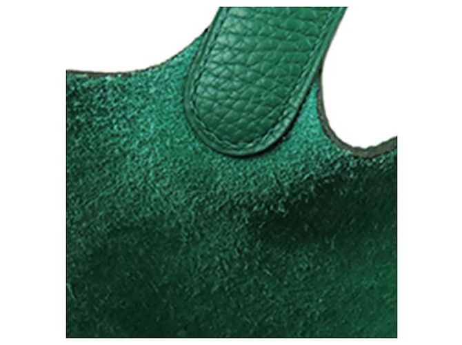 Hermès Picotin Lock 18 in pelle Clemence verde - vista 16