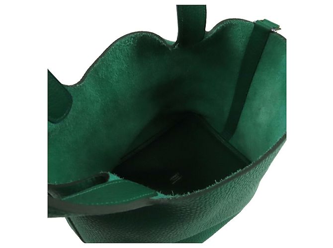 Hermès Picotin Lock 18 in pelle Clemence verde - vista 4