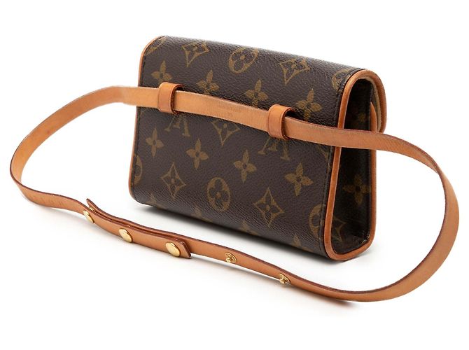 Pochette Florentine Louis Vuitton Marrone Monogram - vista 3
