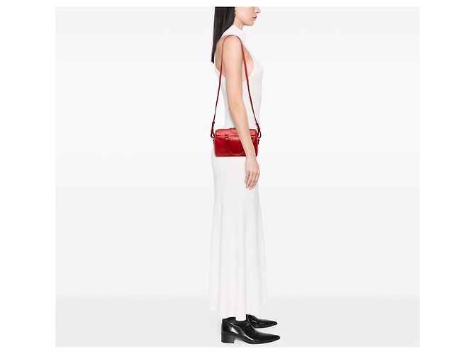 Saint Laurent Red Baby Leather Classic Duffle Satchel Tasche - Ansicht 7