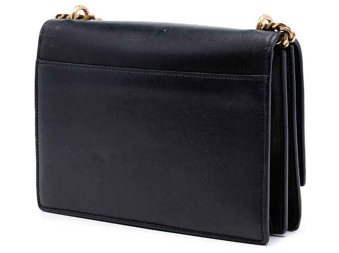 Bolso bandolera Saint Laurent Monogram Sunset en piel de becerro negro, tamaño Medium - vista 2