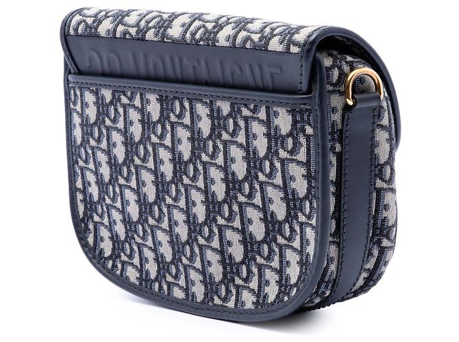 Dior Bobby Crossbody aus blauem Oblique Canvas, Größe Medium Marineblau - Ansicht 2