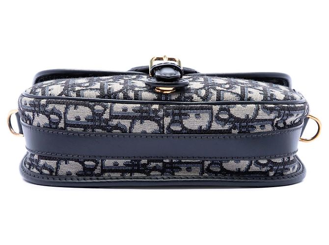Dior Bobby Crossbody aus blauem Oblique Canvas, Größe Medium Marineblau - Ansicht 3